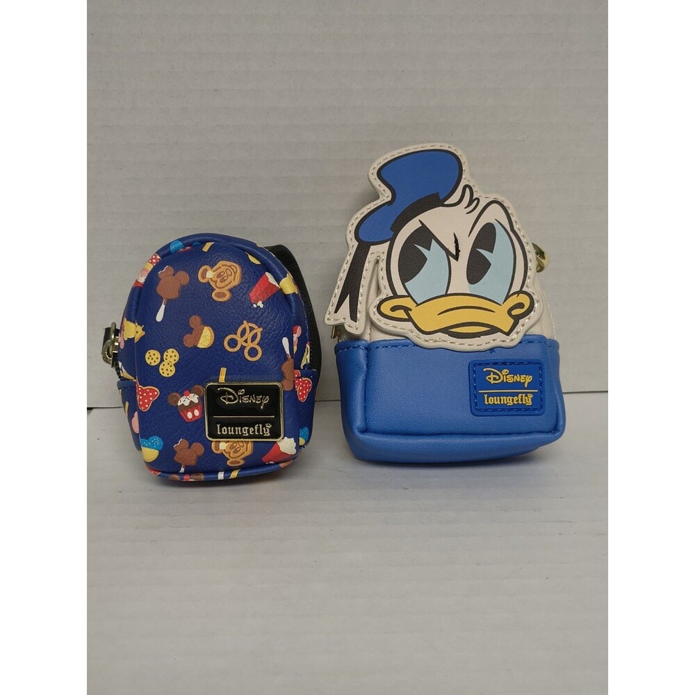 Lot Of Two Disney Loungfly Backpack Keychain & Nuimos Backpack Donald Duck